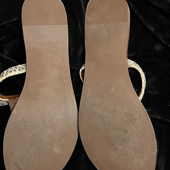 Tory Burch Leigh snake print Leather thong - Picture 2 of 2